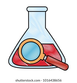 tube test with magnifying glass