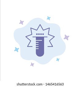 Tube, Test, Medical, Lab Blue Icon on Abstract Cloud Background. Vector Icon Template background