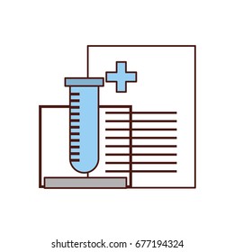 tube test with medical order document icon