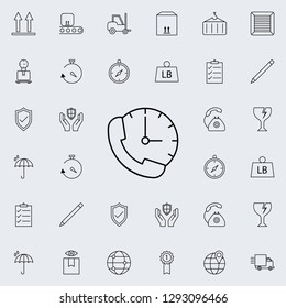 tube time clock icon. logistics icons universal set for web and mobile