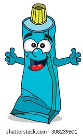 a tube of toothpaste cartoon