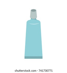 tube of toothpaste colorful silhouette vector illustration