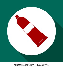 Tube of toothpaste and gel .Vector icon.