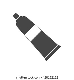 Tube of toothpaste and gel .Vector icon.