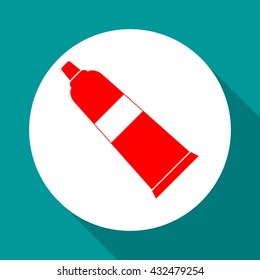 Tube of toothpaste and gel .Vector icon.