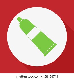 Tube of toothpaste and gel .Vector icon.