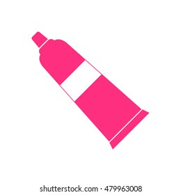 Tube of toothpaste and gel .Vector icon.