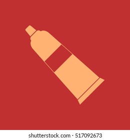 Tube of toothpaste and gel .Vector icon.