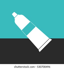 Tube of toothpaste and gel .Vector icon.