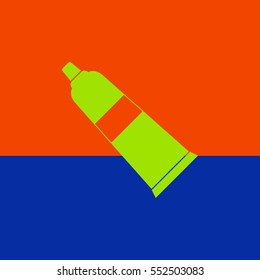 Tube of toothpaste and gel .Vector icon.