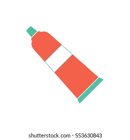 Tube of toothpaste and gel .Vector icon.
