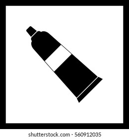 Tube of toothpaste and gel .Vector icon.