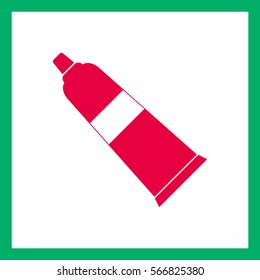 Tube of toothpaste and gel .Vector icon.