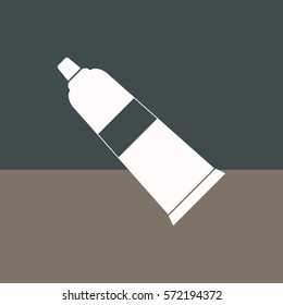Tube of toothpaste and gel .Vector icon.