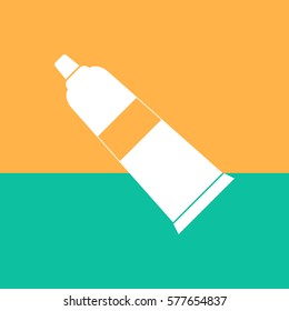 Tube of toothpaste and gel .Vector icon.