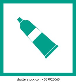 Tube of toothpaste and gel .Vector icon.