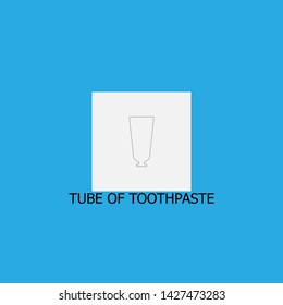 tube of toothpaste icon sign signifier vector