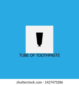tube of toothpaste icon sign signifier vector