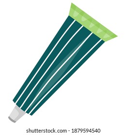 Tubo de dentífrico aislado en un fondo blanco. dentífrico para limpiar dientes y cavidad oral, higiene matutina.