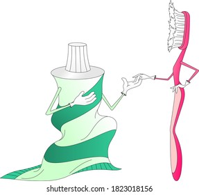 a tube of toothpaste and a pink toothbrush