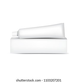 Tube of toothpaste vector illustration