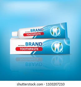 Tube of toothpaste vector illustration