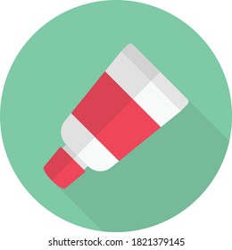 tube vector circle  flat icon 