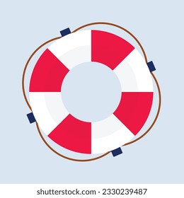 Tube vector marine simple navy red icon