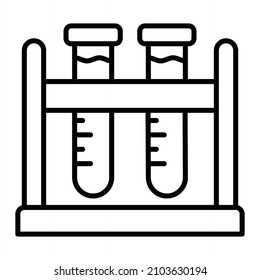 Tube Vector Outline Icon Isolated On White Background
