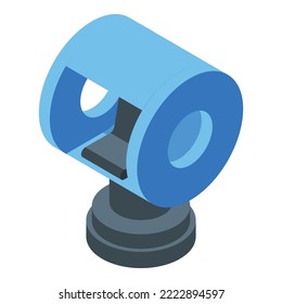 Vector isométrico del icono de la plataforma Tube vr. Realidad virtual. Recorrido por la educación
