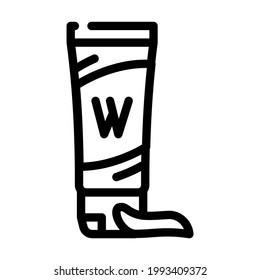 tube wasabi line icon vector. tube wasabi sign. isolated contour symbol black illustration