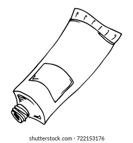 Tube without a lid. vector illustration.