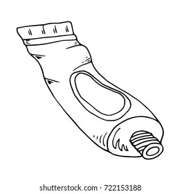 Tube without a lid. vector illustration.