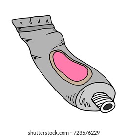 Tube without a lid. vector illustration.