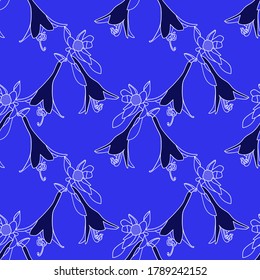 Tuber flowers seamless pattern.Image on white and colored background.