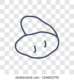 Tuber icon. Trendy linear Tuber logo concept on transparent background from Fruits and vegetables collection