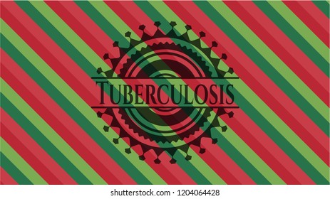 Tuberculosis christmas emblem background.