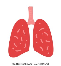 tuberculosis, Ilustración vectorial conceptual de la tuberculosis