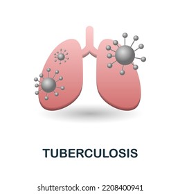 Icono de tuberculosis. 3d ilustración de la colección de desiertos. Icono 3d de la tuberculosis creativa para diseño web, plantillas, infografías y más