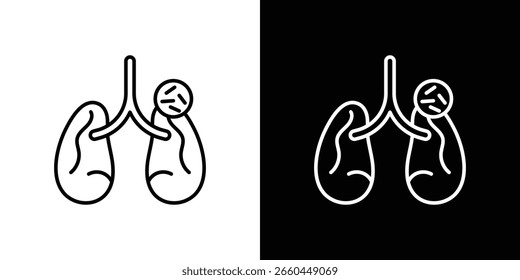 Icono de tuberculosis para App. Plantilla de diseño de iconos.