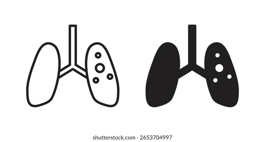 Tuberculose TB ícone elemento de design. Traçado editável. Vetor