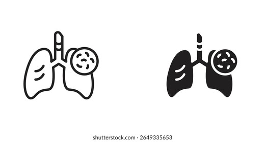 Tuberculosis TB icon Ilustraciones de diseño. iconos web editables