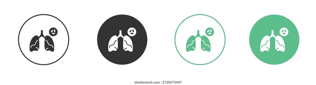 Tuberculosis TB icon pictograms. Vector eps 10