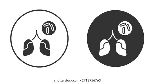 Tuberkulose-TB-Symbol-Zeichen-Paket. Vektorsymbole für grafische Designs