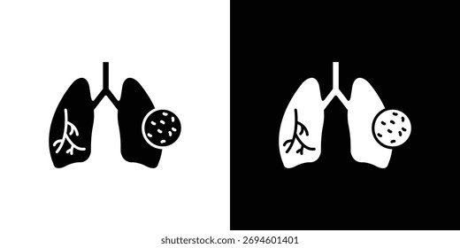 Tuberculosis TB icon simple illustration in flat design