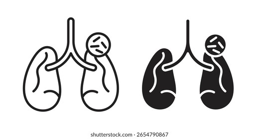 Tuberculosis TB icon symbol concept. Icons for web and mobile.