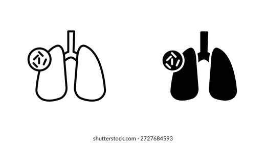 Tuberculose TB ícone símbolo logotipo elemento gráfico design. EPS10