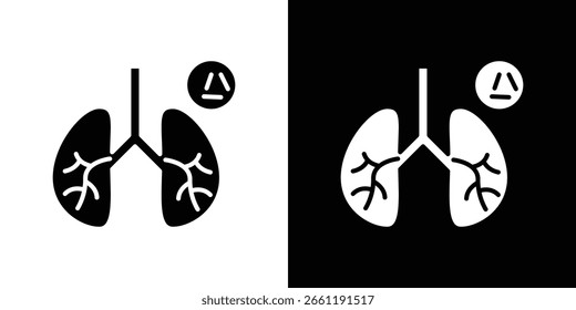 Tuberculosis TB icon symbol. Simple, flat design for web and mobile app