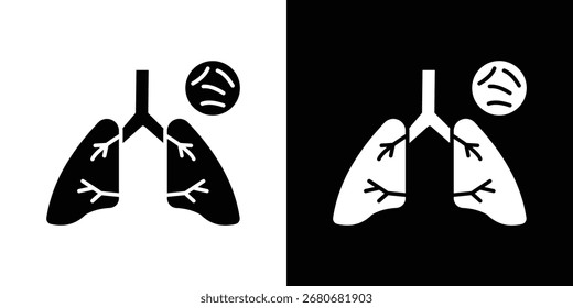 Tuberkulose-TB-Symbol. einfaches Design editierbar.