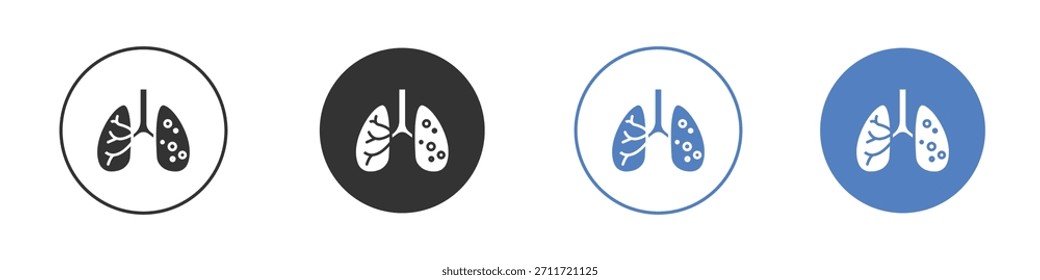 Tuberculosis TB icon Thin line design. Vector Graphic. EPS 10
